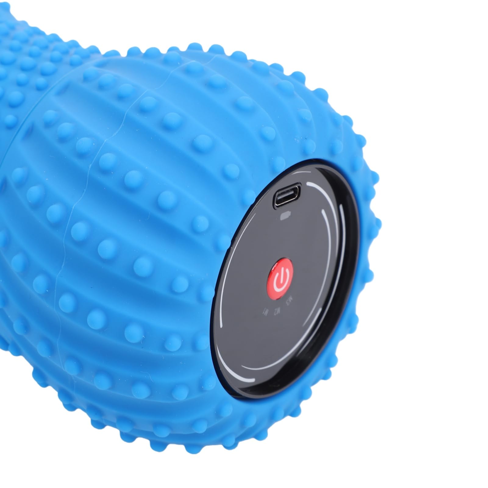Pssopp Boule de Massage Vibrante en Silicone avec Rouleau de Cacahuètes, Masseur de Tissus Profonds, 6 Vitesses, 4000 MAh, Rechargeable avec Haut-parleur pour les Jambes Arrière, les épaules, le