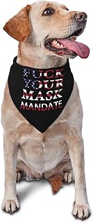 Fuck Your Mask Mandate Triangle Dog Bandana Scarf Accessories for Pet Bibs