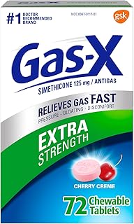 Gas-X Extra Strength Chewable Gas Relief Tablets with Simethicone 125 mg, Cherry - 72 Count