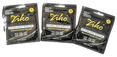 Ziko Acoustic Guitar Strings (Pack Of 3)