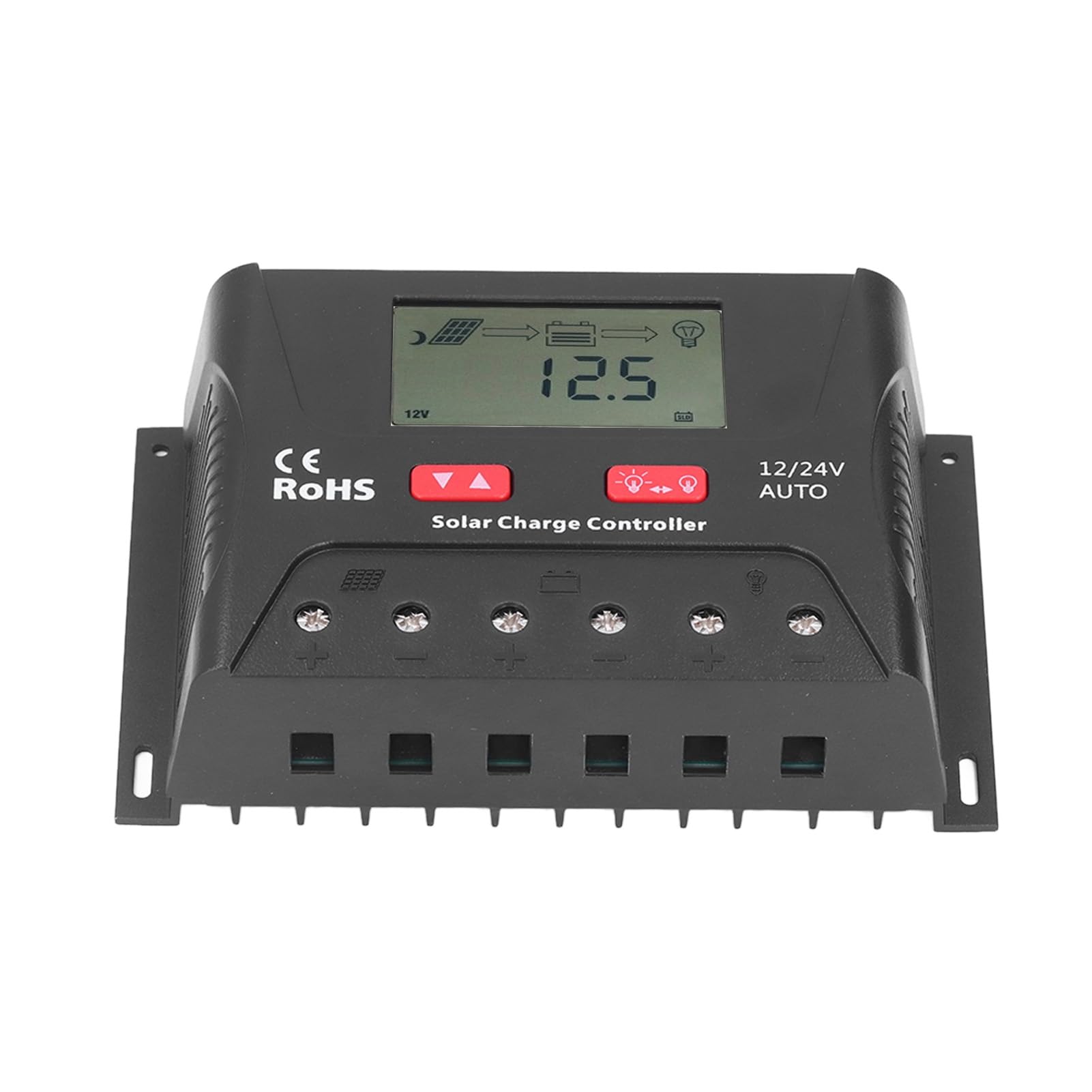 Akozon Controlador Solar PWM con Identificación Automática Regulador 30A 12V/24V RV Yacht - Parámetros | Energía Solar y Eólica