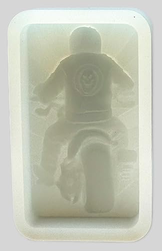 Miniatura 4 de Molde de silicona para motero, jabón, yeso, cera de resina, arcilla de 5 onzas, Harley motocicleta