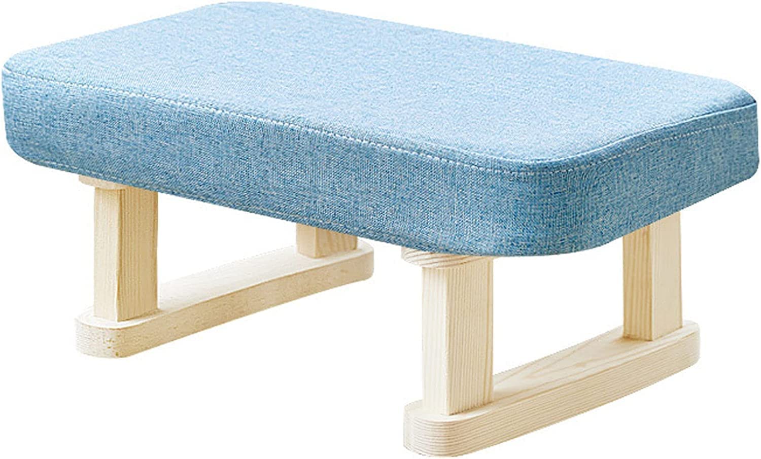 Pouf de canapé bas pour l'entrée et la chambre à coucher en linge