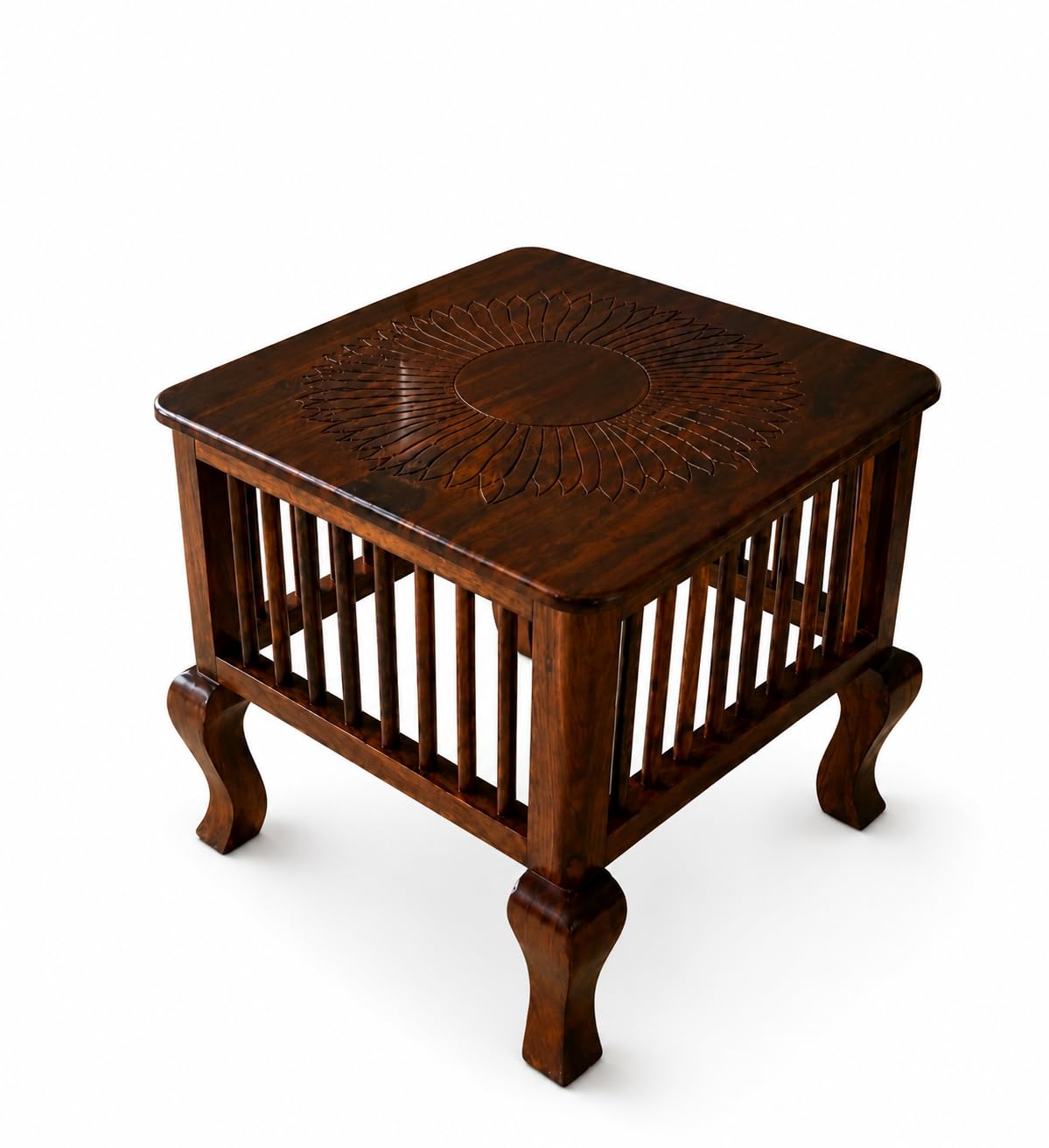 Wooden Sitting Stool for Every Rooms decoretive Vintage Wooden Stool Bedside Table,Office,Gerdan,Outdoor Stool (Welnut)-image-20