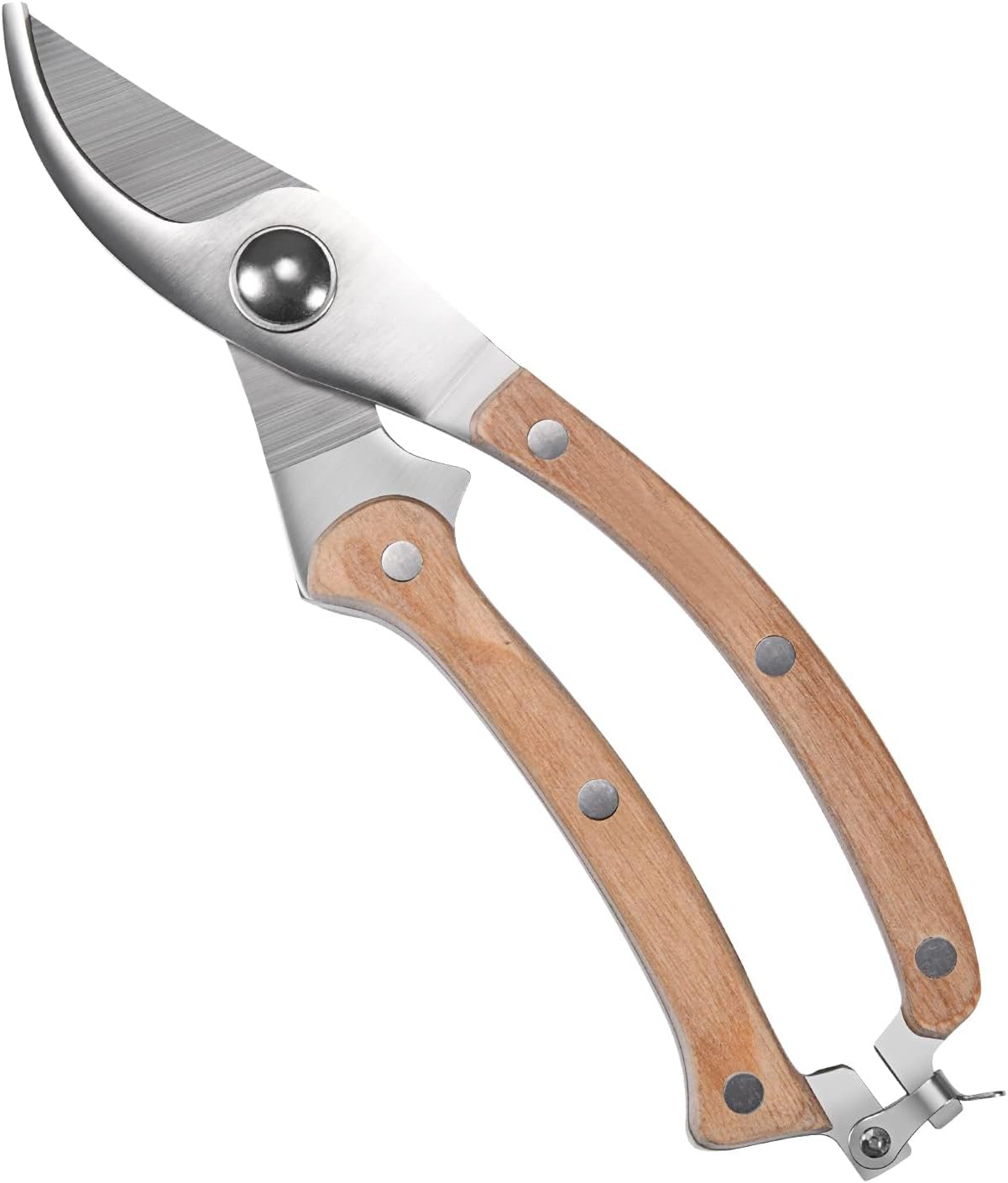 TERRIFI Pruners Wood Handle Garden Shear Kit, Plant Pruning Scissors Garden Cutter Flower Shears Hand, Tree Trimmers Secateurs Clipping Shears for Gardening, Ergonomic Gardening Tools, Gardener's Gift