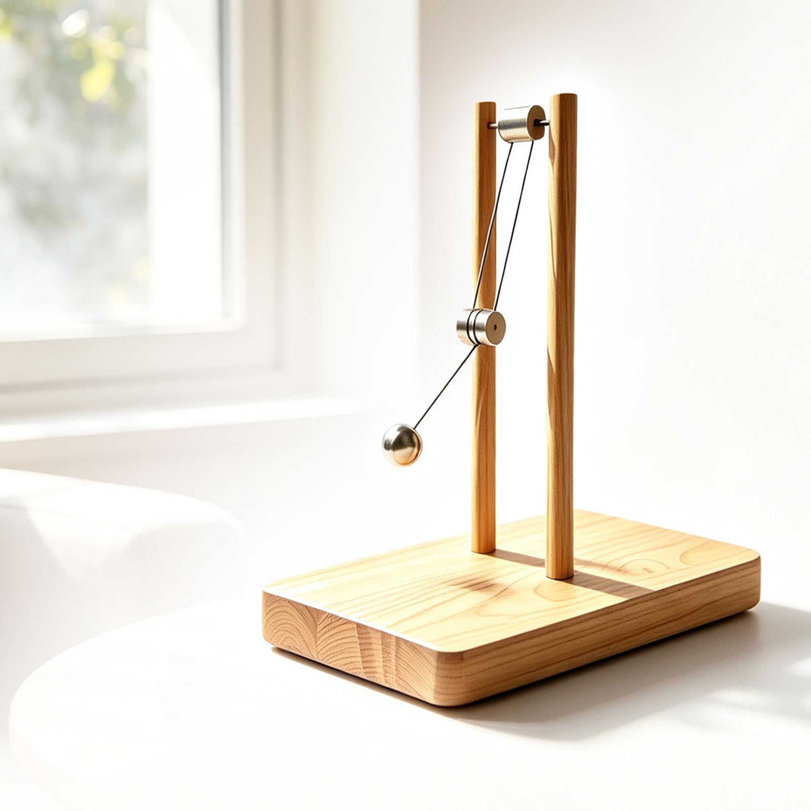 Decoración De Péndulo Doble Caótico De Madera, Escultura De Energía Cinética, Juguete De Escritorio con Péndulo, para Aliviar El Estrés En La Oficina Y El Hogar, Adorno De Escritorio Y Regalo.