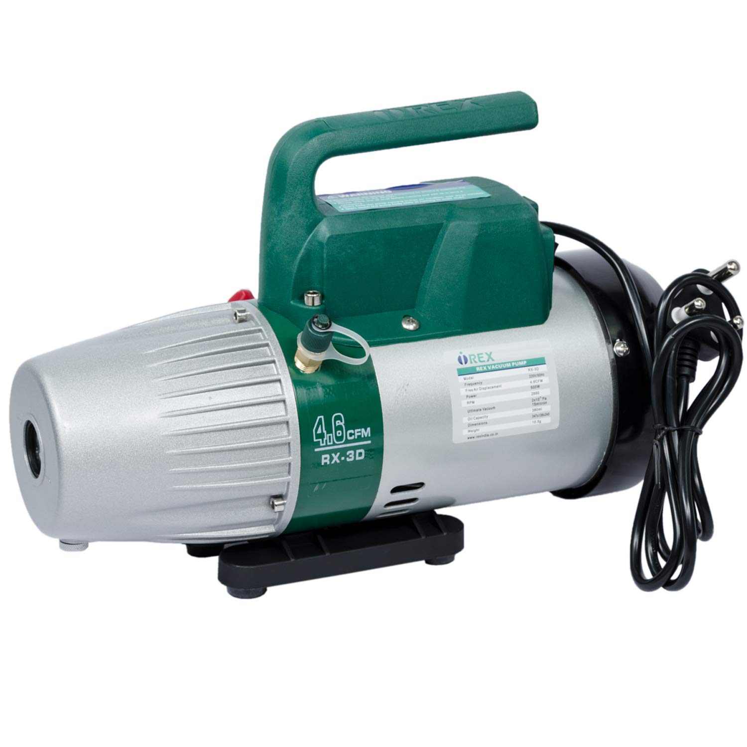 Buy iRex RX3D Double Stage Vacuum Pump with a capacity of 4.6 CFM AC