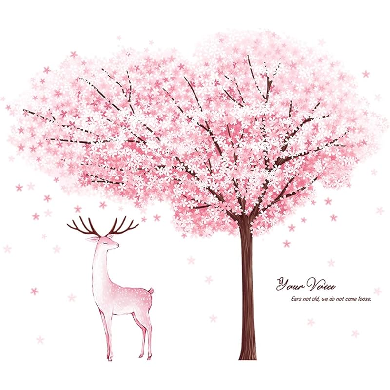 ウォールペーパー ウォールステッカー 花 女の子の寝室の暖かい3dピンクの桜の木のウォールステッカー カフェの背景の壁に貼られた粘着絵 壁の装飾 Color Pink Size 85 74cm 5balafqw72 Collectionconsultancy Com Au