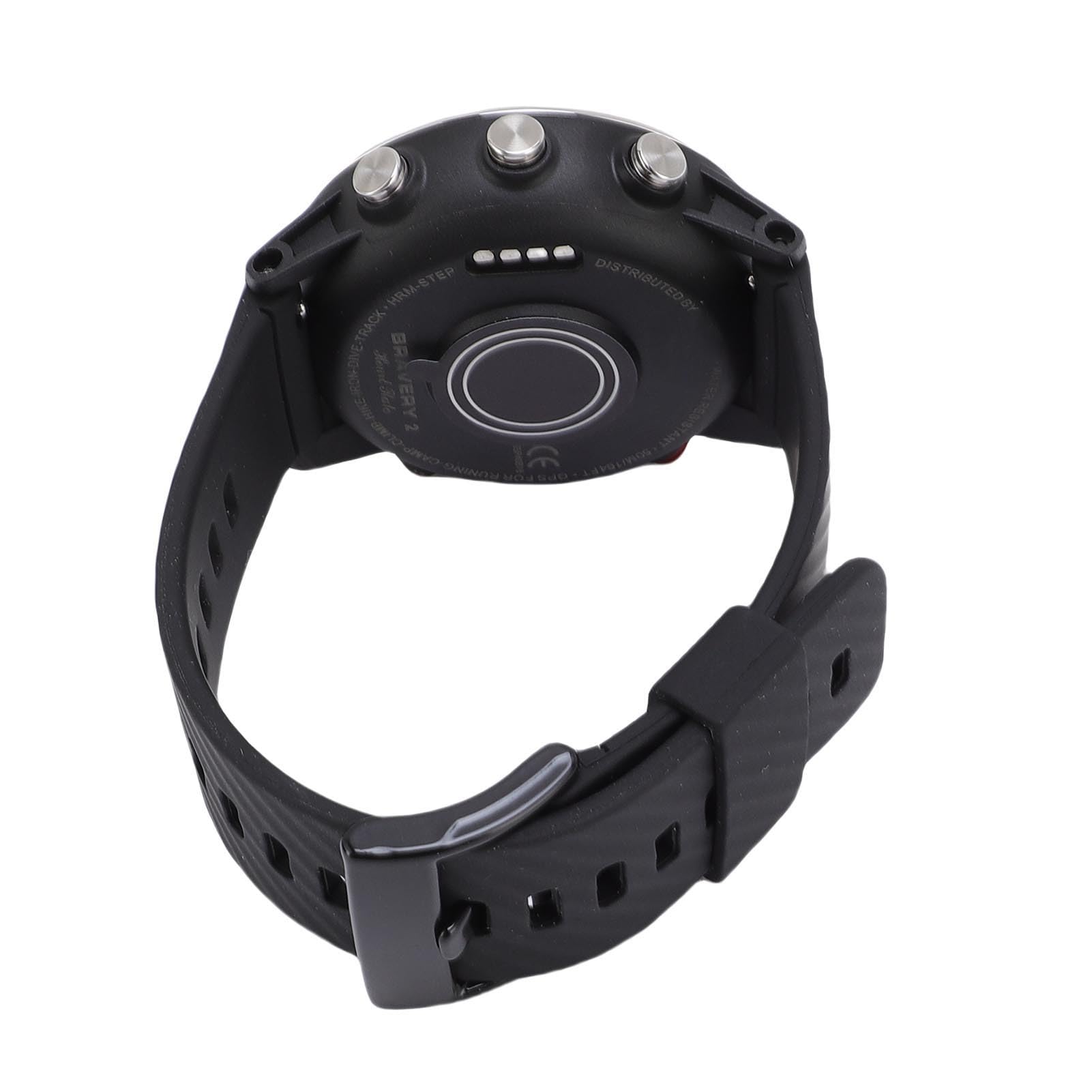 Dilwe Reloj Inteligente para Buceo, Barómetro con Sensor de Profundidad, Datos de Buceo en Tiempo Real, Resistente Al Agua hasta 50 M, Batería de 320 MAh, Notificaciones de Mensajes de (Black)
