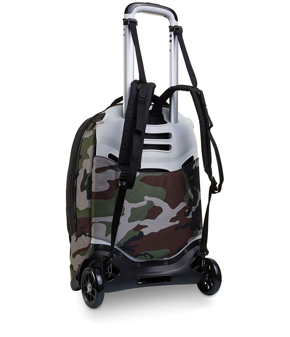 Seven Trolley Scuola JACK 2 RUOTE - HALF BLACK, Verde + Portapenne Scuola Bustina, Multicolore