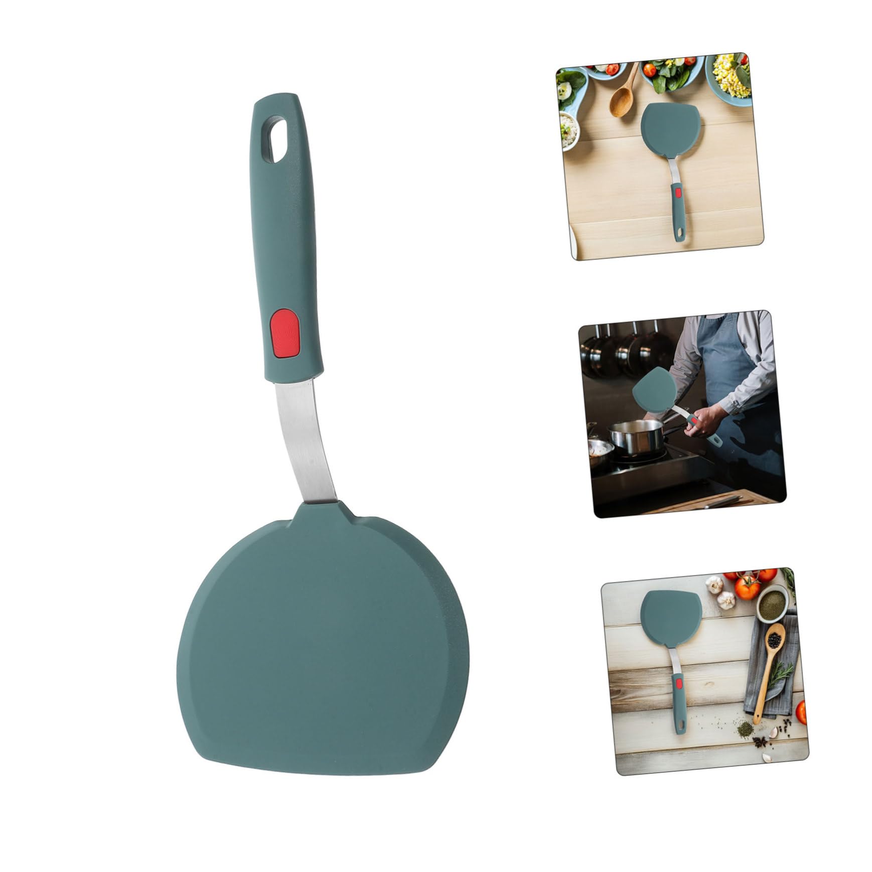 PRETYZOOM 4 Pezzi Spatola al Silicone spatole da Cucina in Silicone Resistente al Calore Livello Alimentare Gel silice Verde Scuro