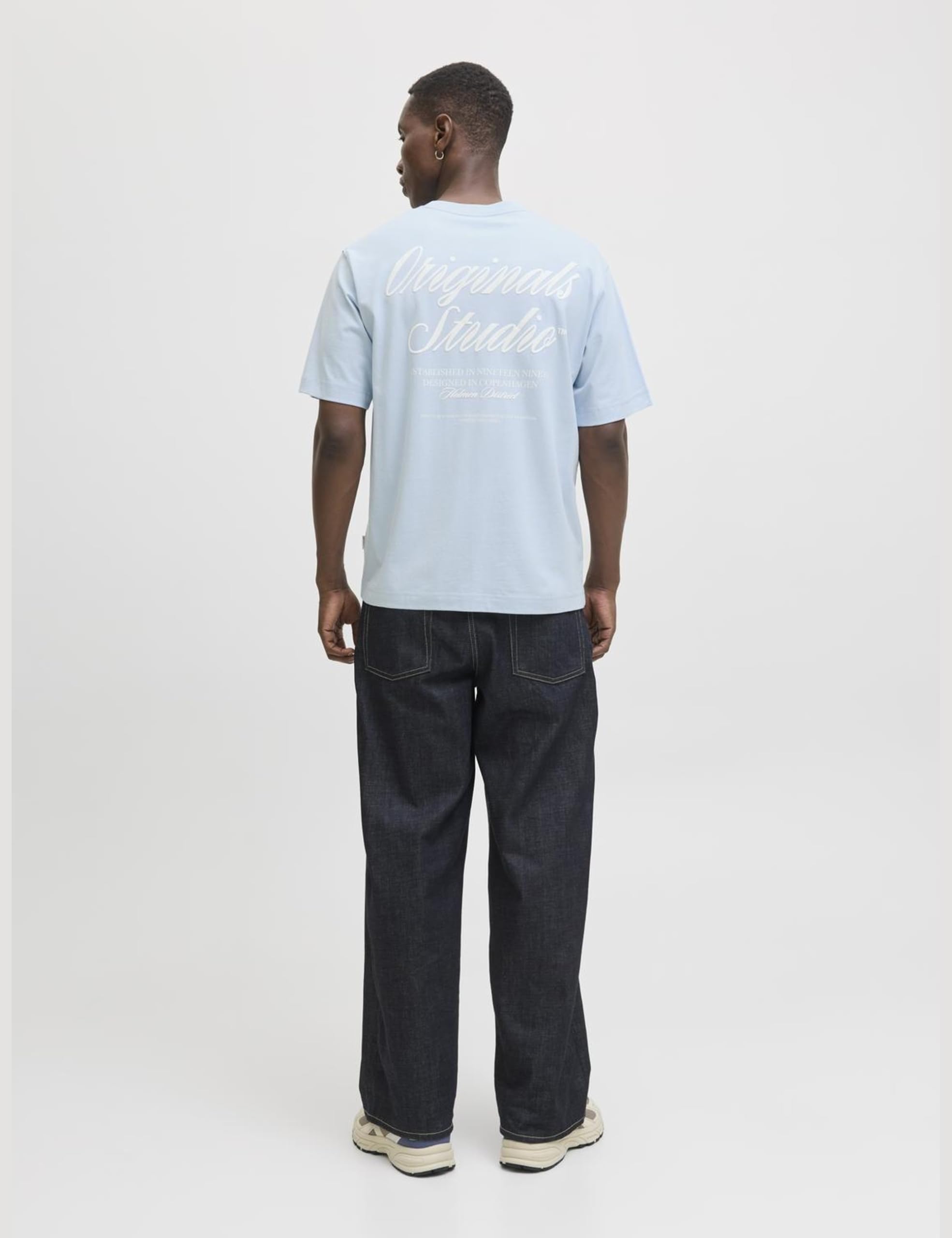 JACK & JONES Jornorrebro Typo Tee SS Crew Neck Noos, Skyway, L
