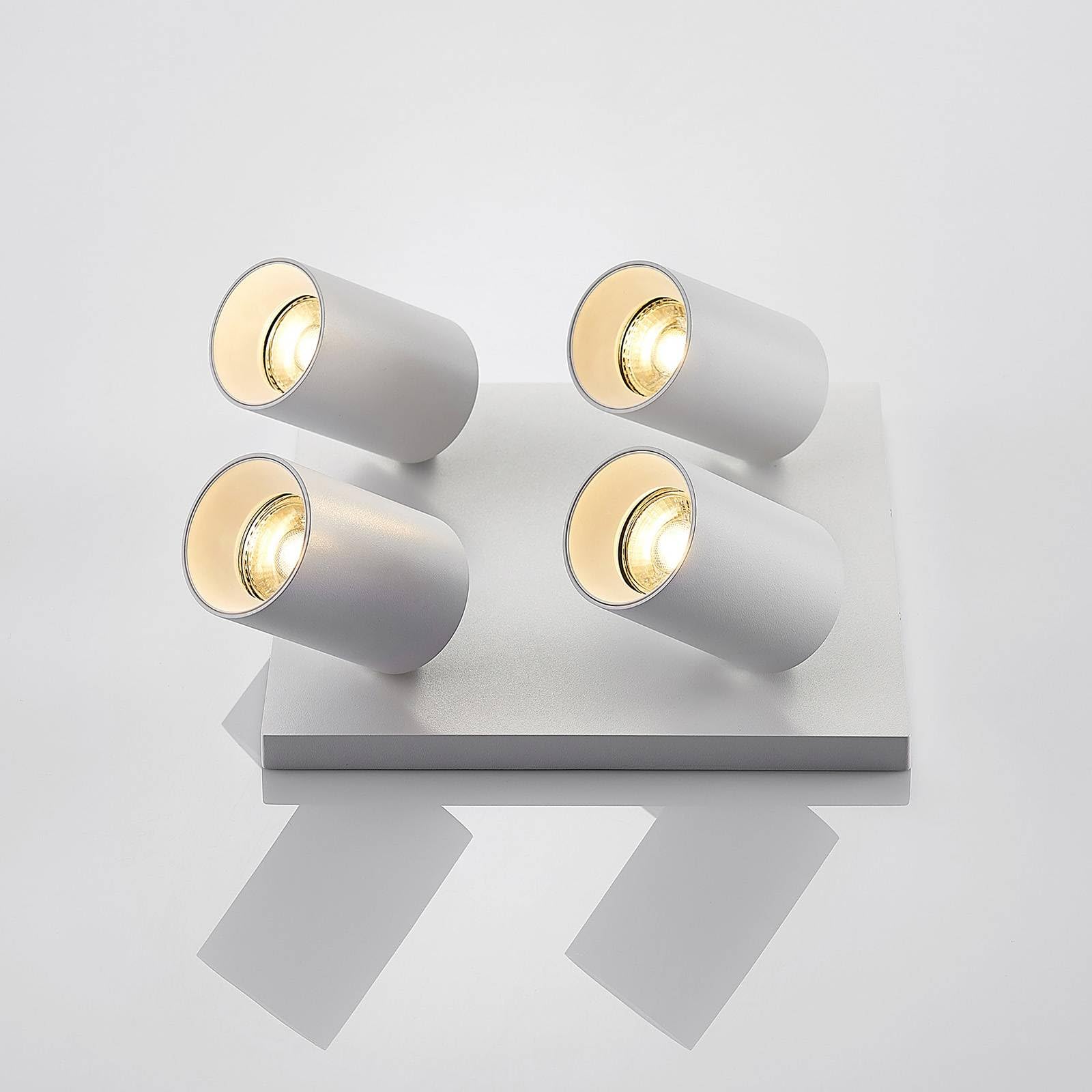 Arcchio Foco Brinja (Moderno) en Blanco hecho de Aluminio e.o. para Pasillos (4 llamas, GU10) foco empotrado lámpara techo pared