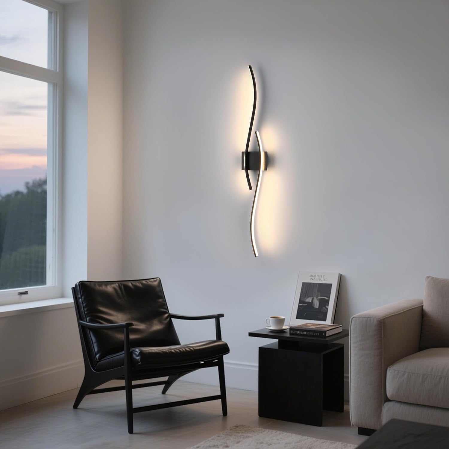 Matte Black Wall Sconceset of 2,Hardwired 120V,Vertical/Horizontal Mount Modern Metal Wall Light for Bathroom Vanity, Bedroom, Hallway(Colonial, 2pack)