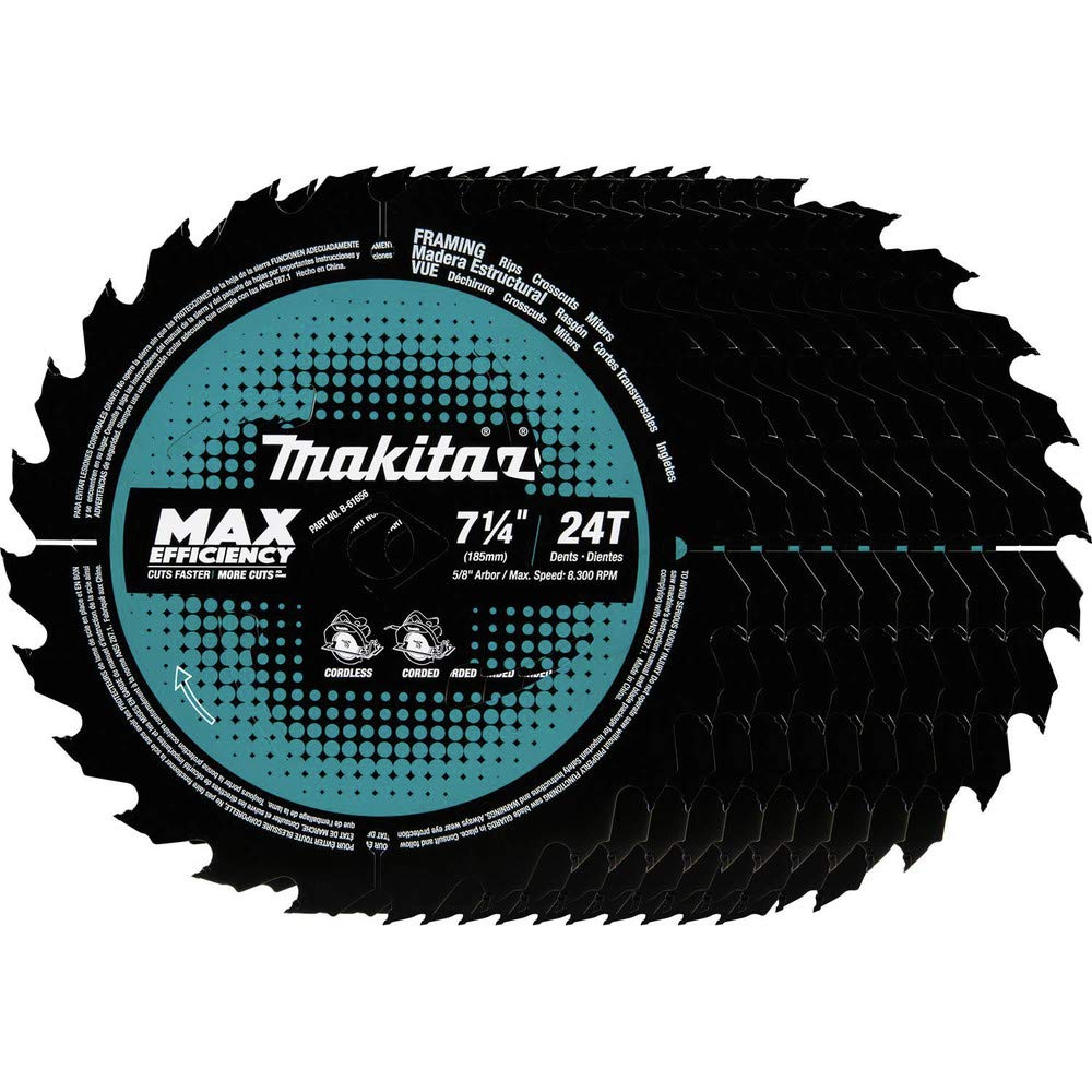 Makita B-61656-10 24T brzeszczot do piły tarczowej o maksymalnej wydajności 24T, rama, 7-1/10.2 cm