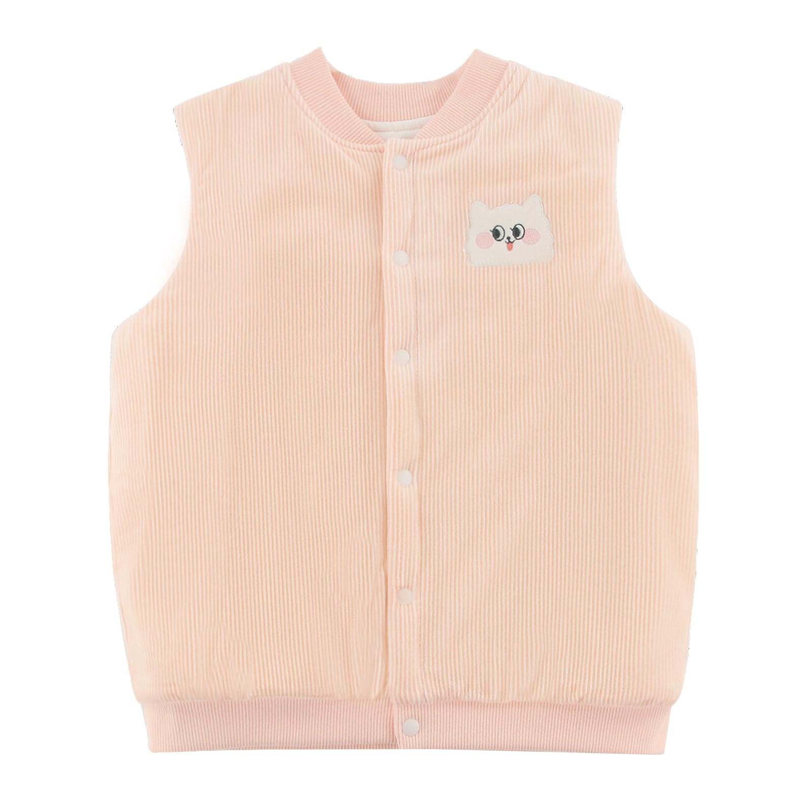 POBIDOBY High Thick Baby Vest for Girls&amp;Boys, Button Down Purcotton Toddler Cardigan Girl&amp;Boys for Spring&amp;Fall&amp;Winter