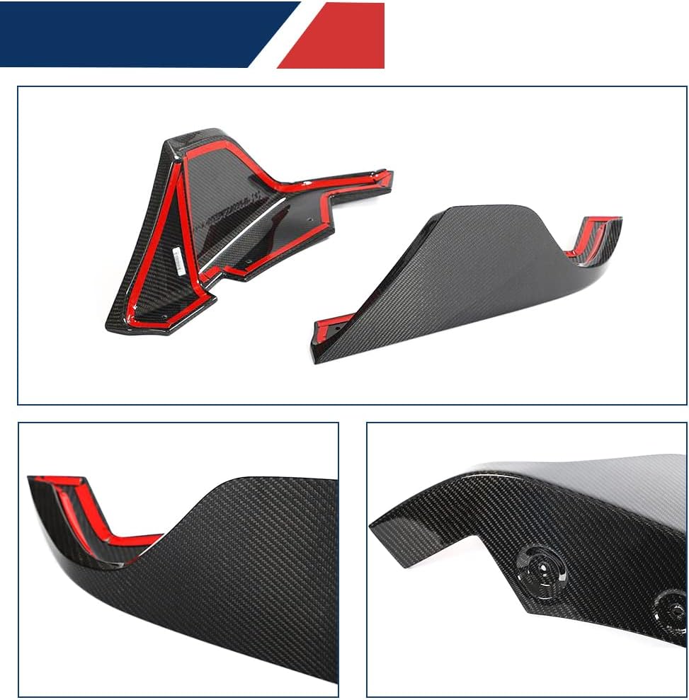 Real Carbon Fiber A90 A91 Rear Bumper Splitters for Toyota GR Supra A90 A91 Hatchback 2-Door 2020-2024 Rear Diffuser Lower Lip Spoiler Valance Protector Factory Outlet