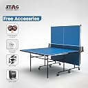 Stag Iconic New Launch Phoenix 150 Indoor Premium Table Tennis Table 15MM Top Laminated Board Including (2 TT Rackets, 3 Balls & Table Cover) gallery image