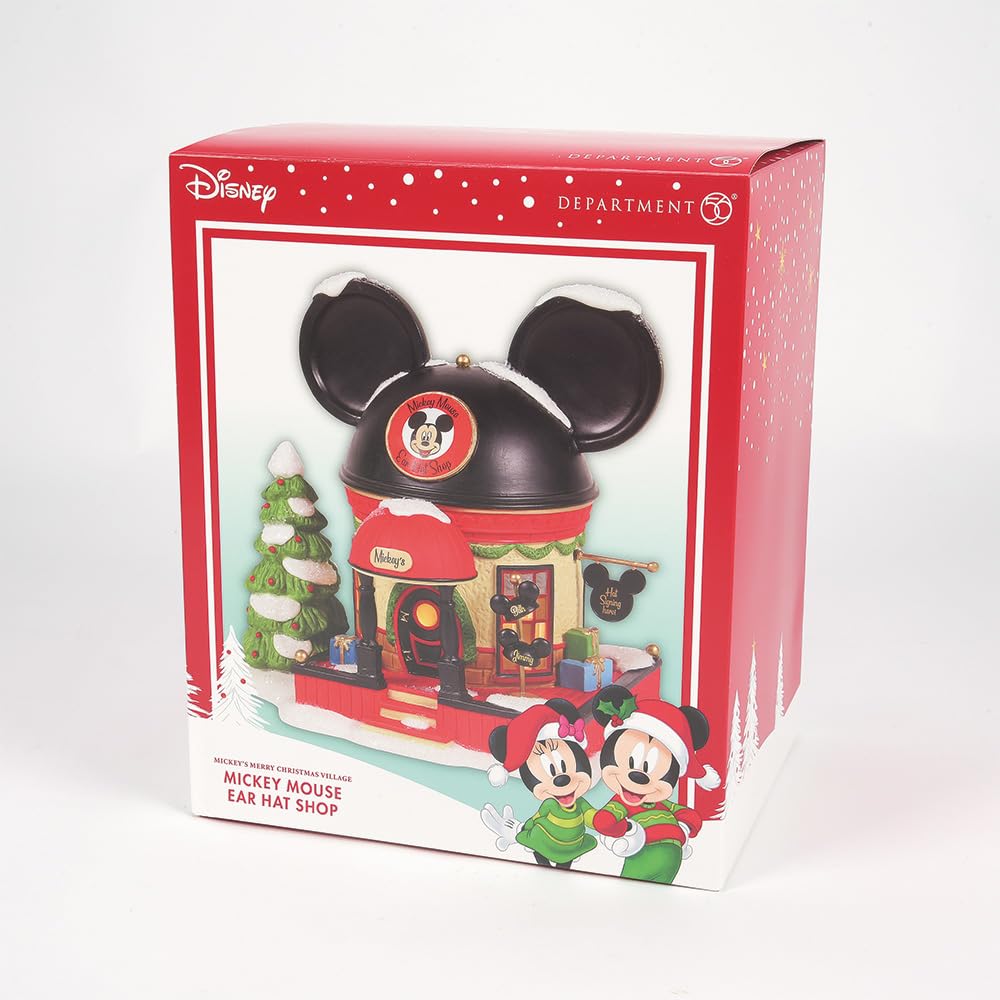 Amazon.com: Department 56 Disney Village Mickey Mouse Ear Hat Shop