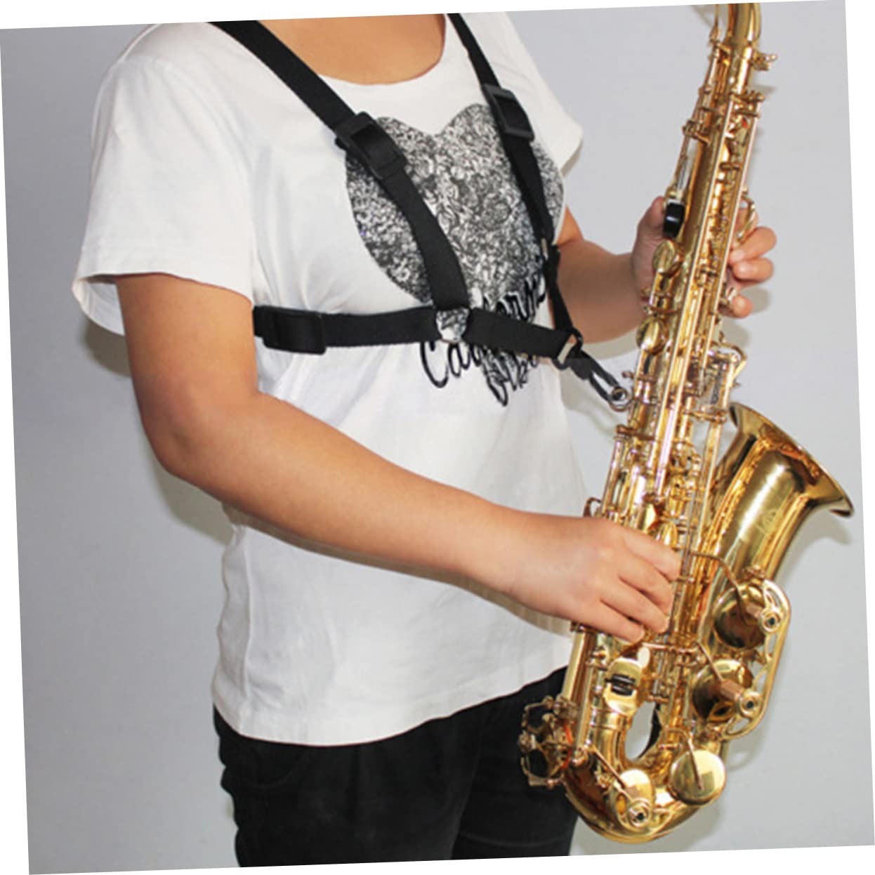 VICASKY 3pezzi Cinturino Regolabile Per Saxofono Tracolla Spalla Per Musicisti Accessorio Saxophone