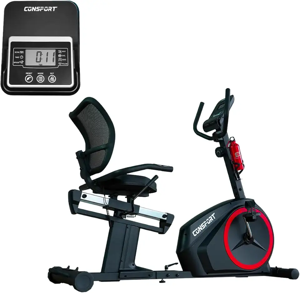 Bicicleta Ergométrica Horizontal H2000 Magnética 8 Níveis Ajustável Silenciosa Consport