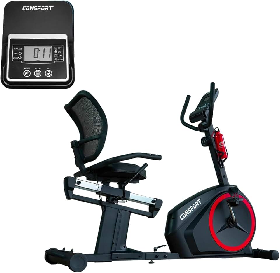 Bicicleta Ergométrica Horizontal H2000 Magnética 8 Níveis Ajustável Silenciosa Consport