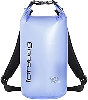 Vista 1 de IDRYBAG Bolsa seca transparente impermeable 2L/5L/10L/15L/20L, pequeña bolsa impermeable para kayak