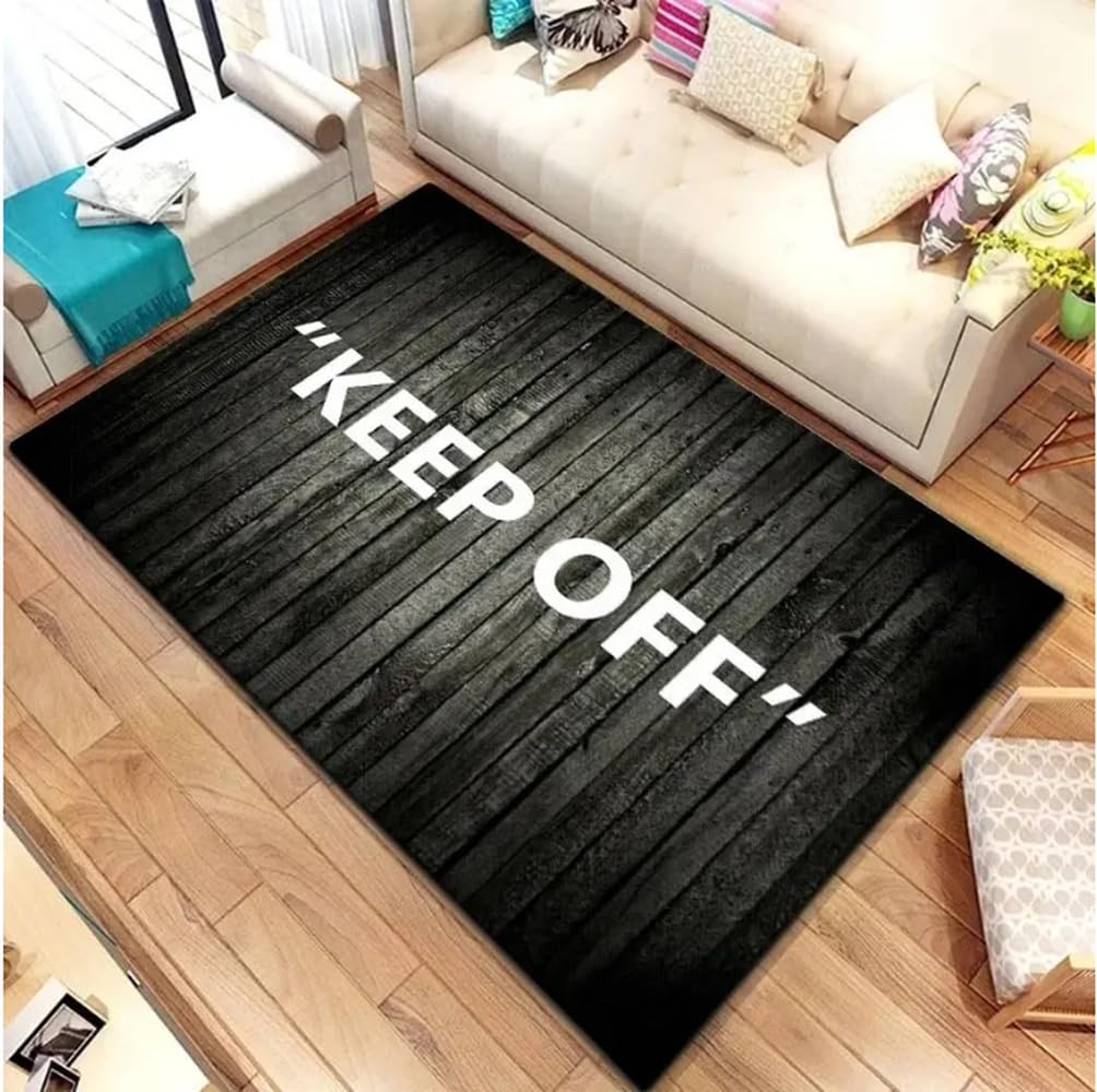 Tapis de salon antidérapant en flanelle douce 50x80 cm pour chevet et balcon