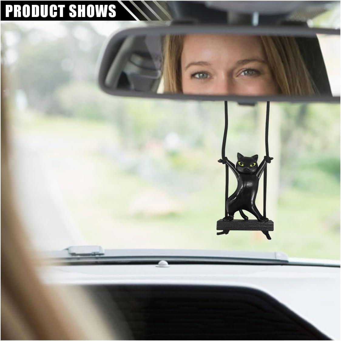 Pug Car Charm Air Freshener Middle Finger Decor Car Hanging Dog Pendant Rearview Mirror Accessories Finger Flipping Off Decor - 15