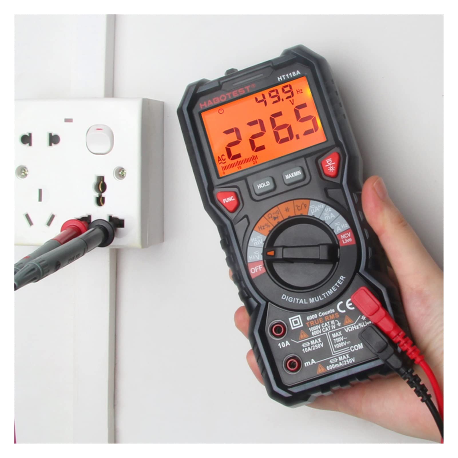 Cyfrowe multitestery Profesjonalny inteligentny multimetr cyfrowy prawdziwy RMS AC DC. AMMETER AMMETER OHM HZ HZ Tester baterii Ddm. Multimetro Auto. z funkcją napięcia fazowego i bezdotykowego (Colo