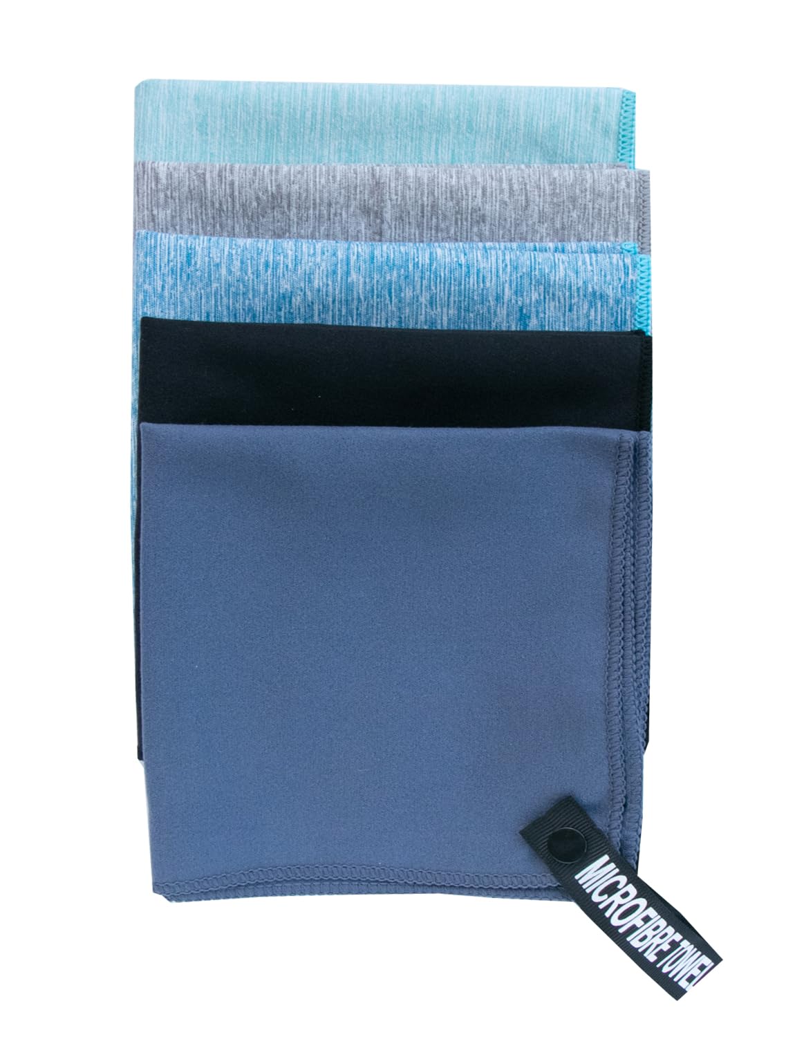Memoryhanky J Microfiber Sweat Absorbing Handkerchief Gym Towel Hankies 5 Pack, One Size