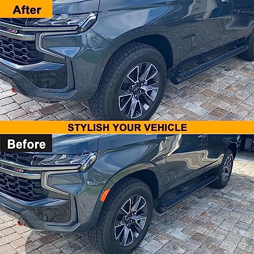 Image of Smoked Lens LED Side Marker Lamp Compatible with 2021-2024 Yukon /Yukon Denali /Yukon XL /Tahoe /Escalade /Suburban /Escalade ESV Driver Passenger Sidemarkers Lamp White Front Fender Lights