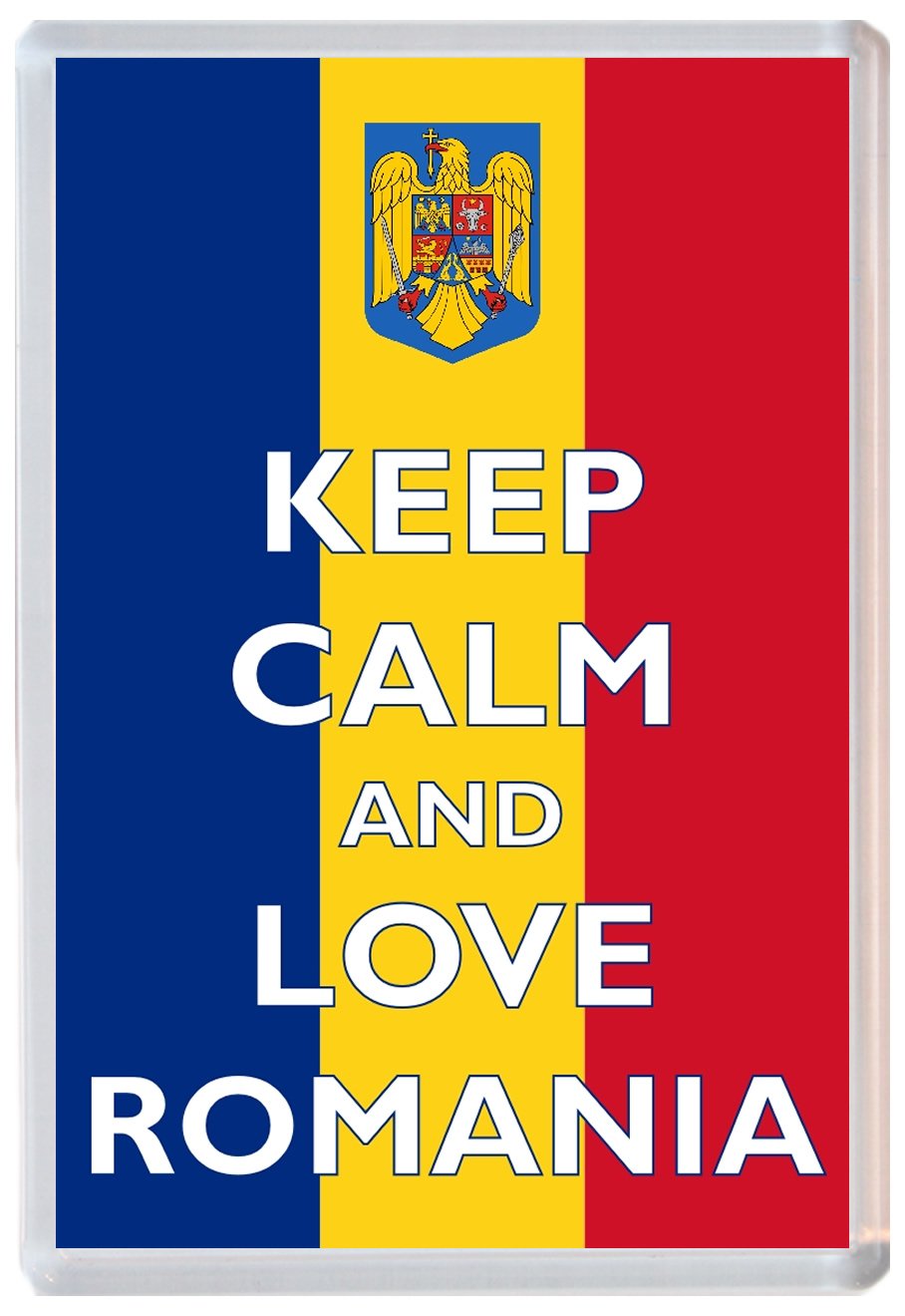 Keep Calm and Love Romania - 96 x 67mm Jumbo Fridge Magnet