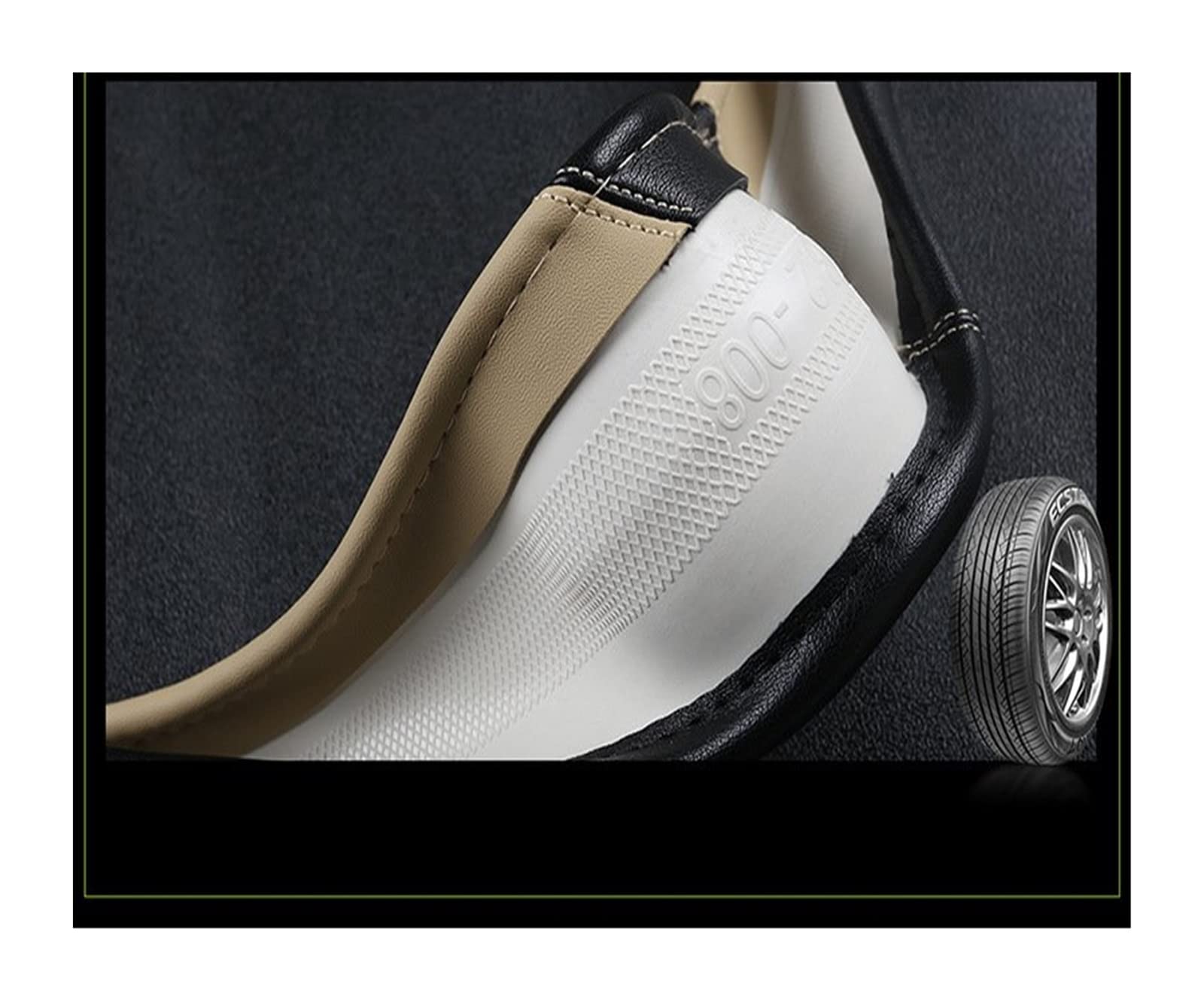 Cubierta Protectora Volante Vehículos De para 38 Cm, Seguro para Hombres, Cuero Negro Microfibra, Cubierta Dirección Coche 15 Pulgadas, Ajuste Antideslizante para Coche (Color : 1)
