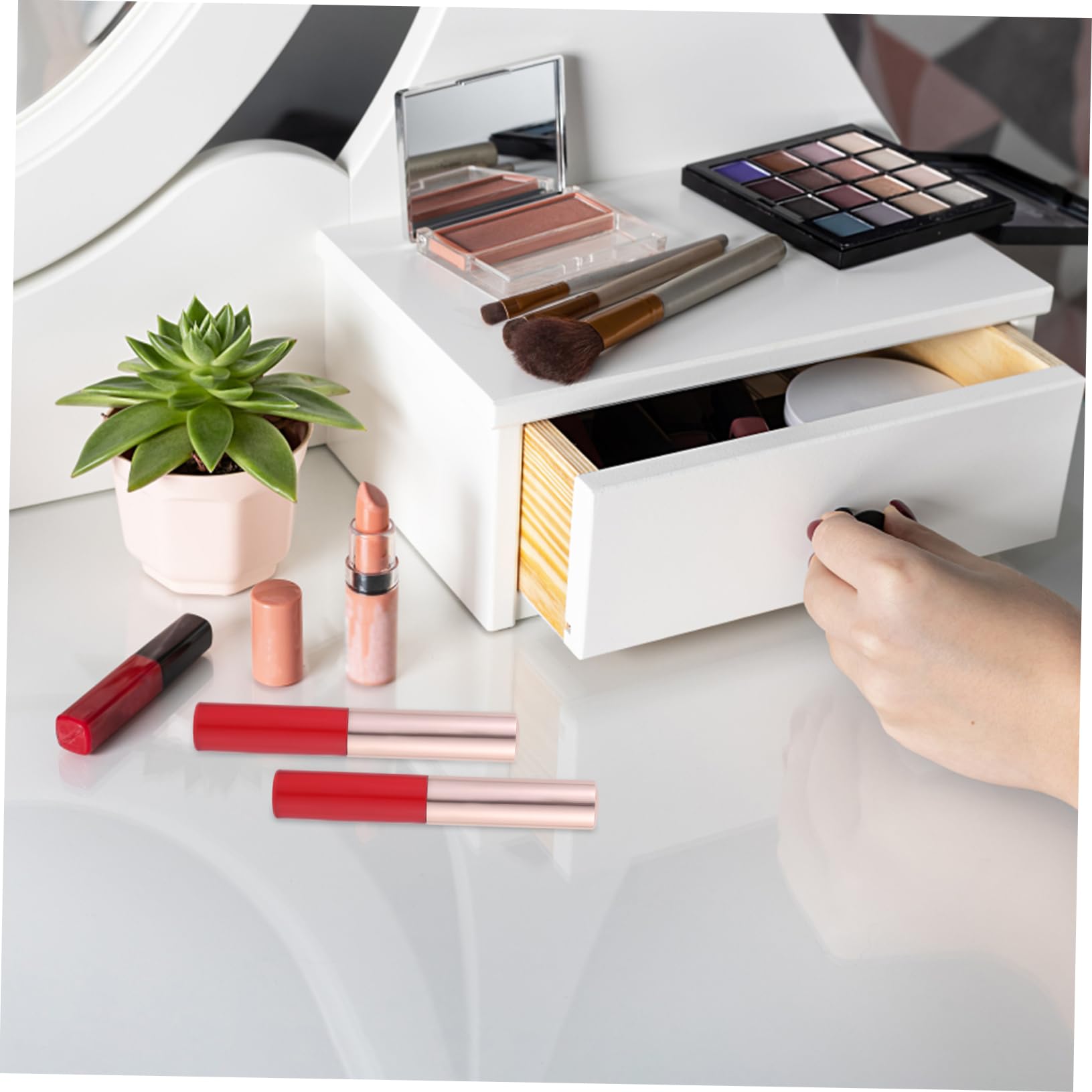 VALICLUD 3pcs Silicone Lip Brush Lipstick Applicator for Women Multifunctional Makeup Brush Set Retractable Cover