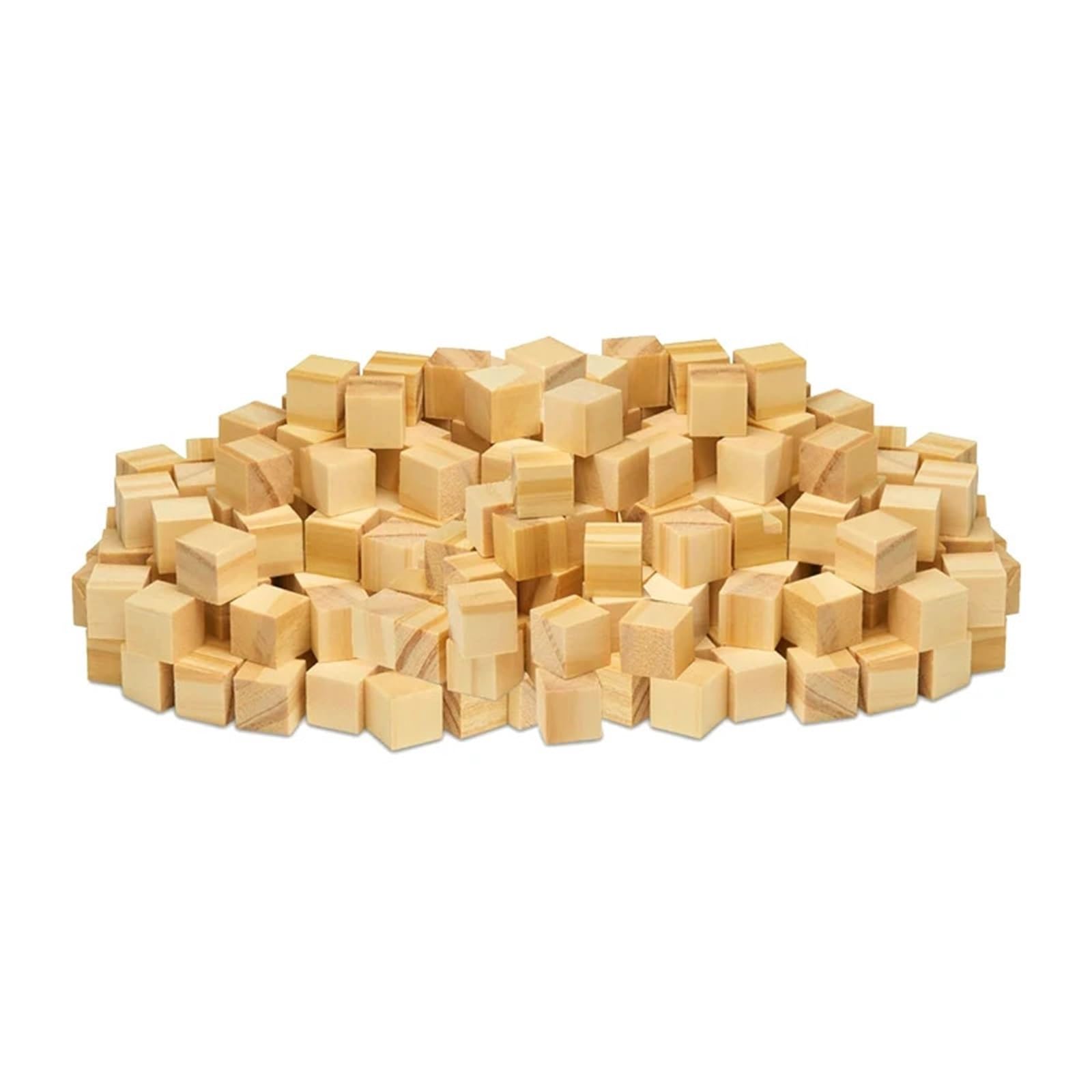 500 pezzi di blocchi legno da 15 mm for artigianato, cubi pino naturale non rifiniti, vernice fai te, progetto decorazione della casa Per Hobby creativi