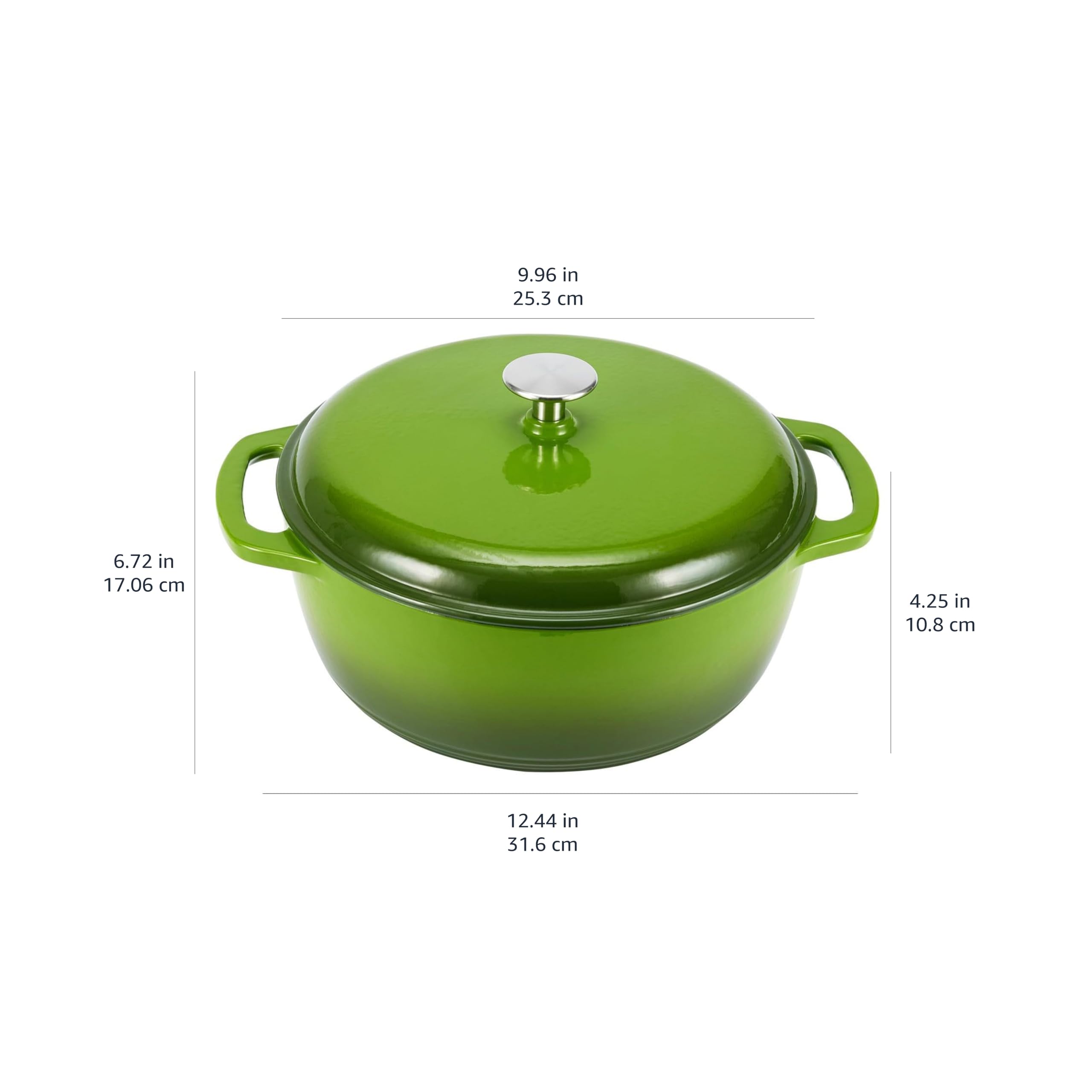 Amazon.com: Amazon Basics Enameled Cast Iron Dutch Oven Pot with Amazon.com: Amazon Basics Enameled Cast Iron Dutch Oven Pot with