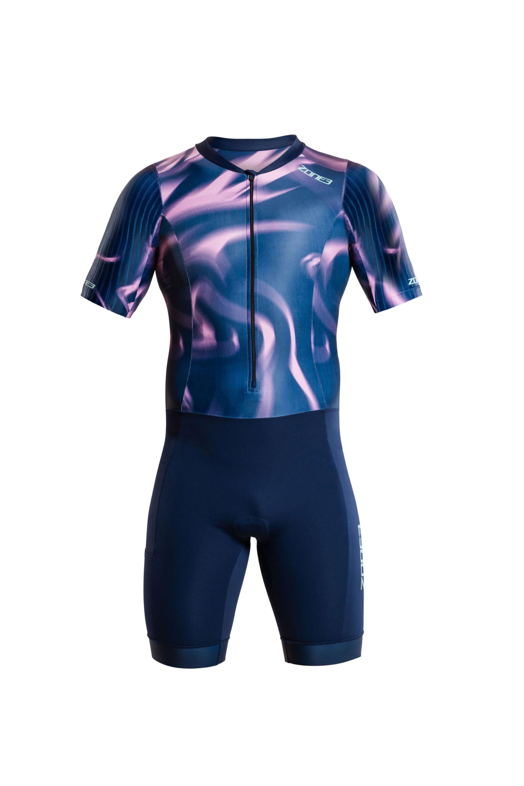 ZONE3 Men's Activate+ Short Sleeve Tri Suit – Performance One-Piece for Triathlon Training & Racing
