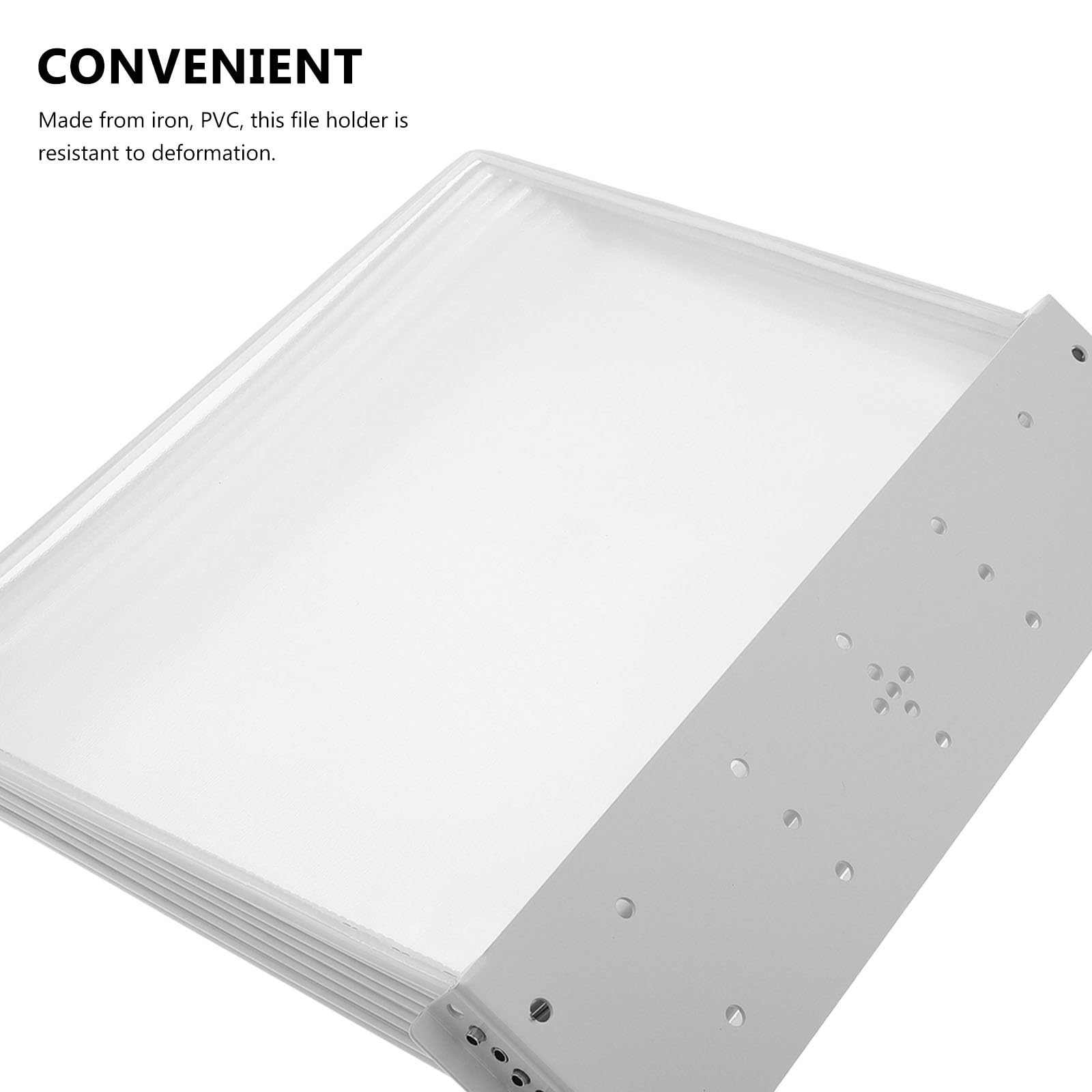 Cabilock Organizador de Archivos de Oficina 10 Bolsillos Transparentes, Carpeta Giratoria Colgante Montada en Pared para Documentos y Almacenamiento