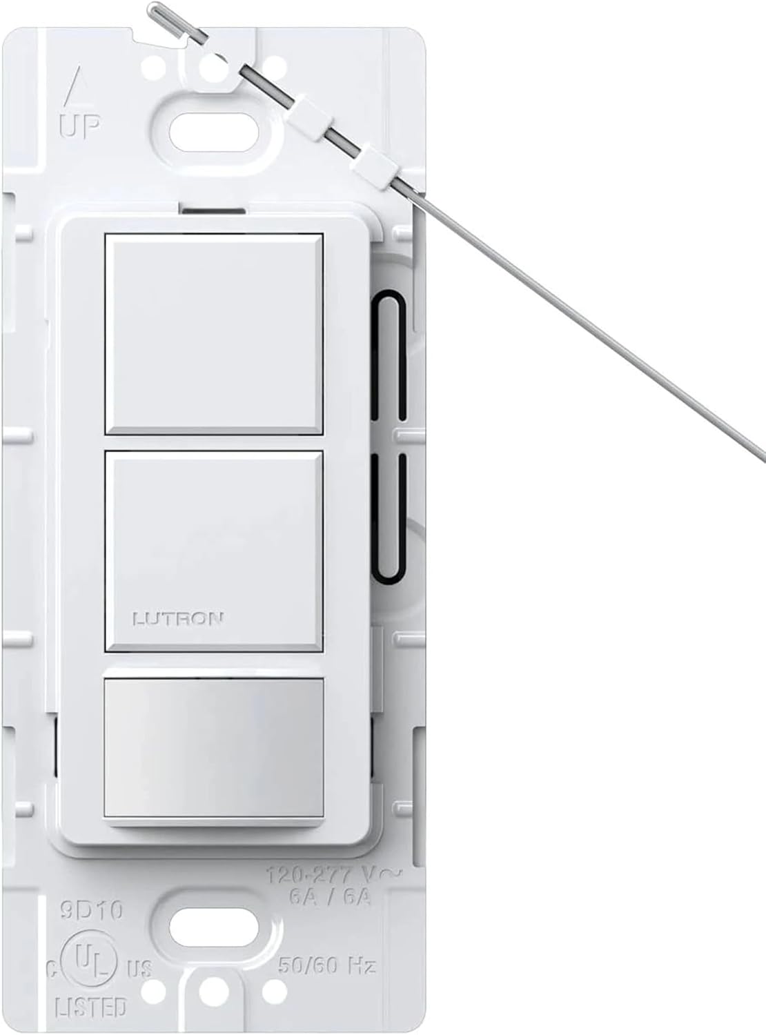 Lutron MS-OPS6-DDV-WH Motion Sensor, Maestro Occupancy Sensor Switch, 6A, Single Pole/Dual Circuit - White