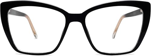 Miniatura 4 de AMOMOMA Trendy TR90 Gafas de Lectura Grandes con Filtro de Luz Azul para Mujeres, Elegantes Gafas Cuadradas Tipo Ojo de Gato AM6031