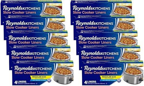 Reynolds - Revestimientos para olla de cocción lenta, regular, 4 unidades (paquete de 10)