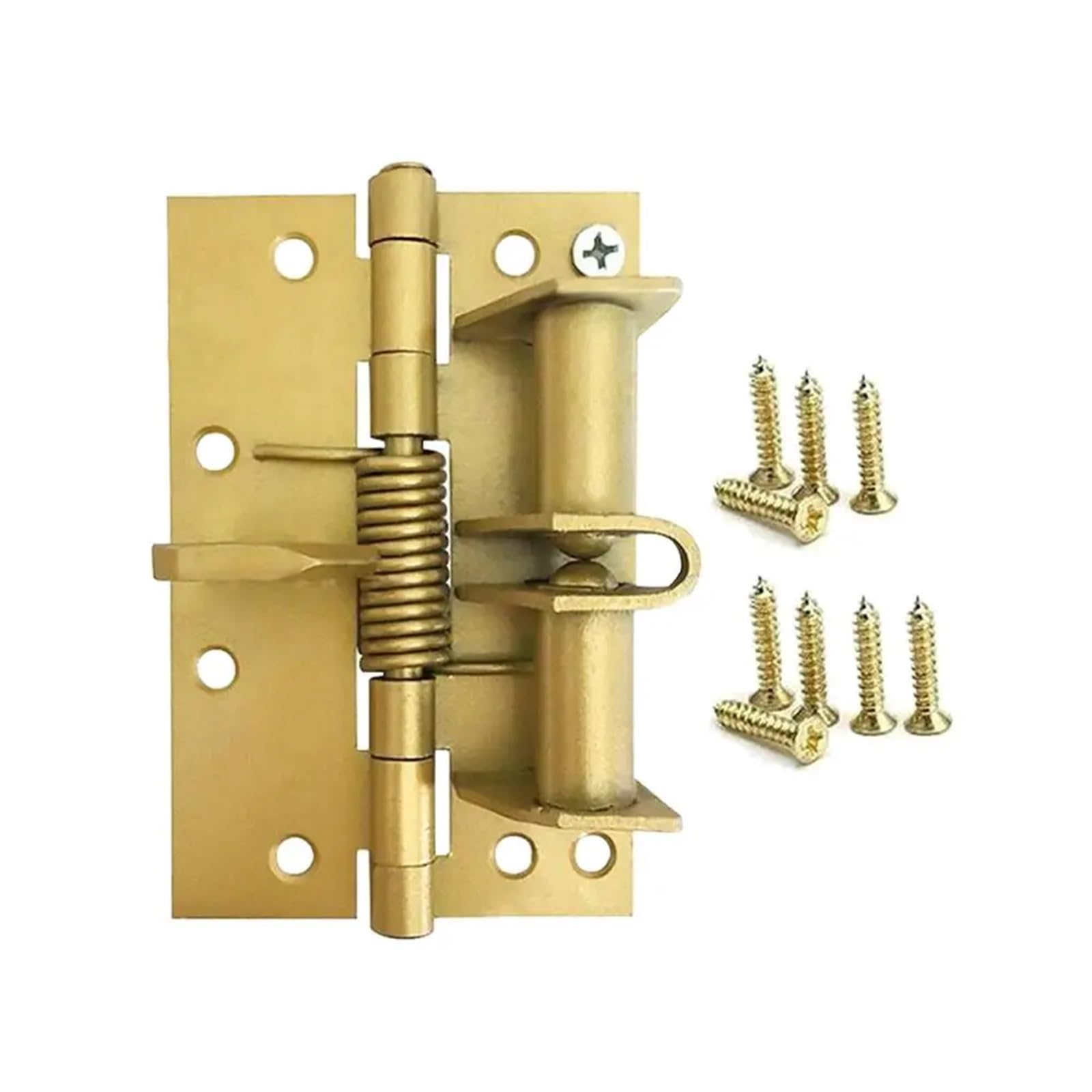Flush Hinges Positioning Hinge Spring Self-aligning Automatic Closing Door Multi-Function Screen(Gold)