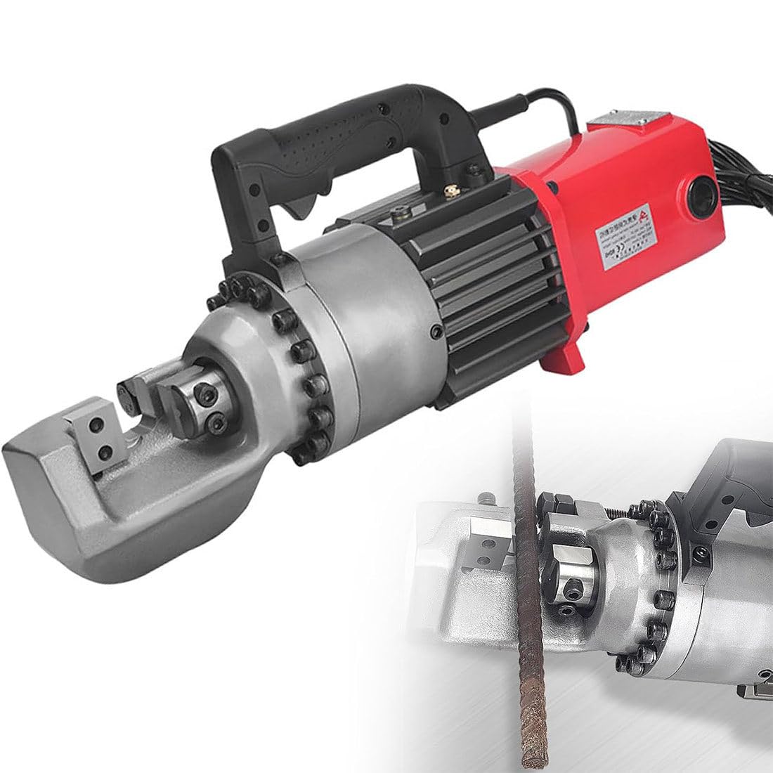 Cortador De Barras De Refuerzo Hidráulico Eléctrico, Corte De Barras De Refuerzo De hasta 4-16 Mm/4-20 Mm/4-22 Mm #5#6#7, Velocidad De Corte 2-4s,25MM