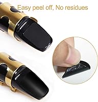 Vista 2 de Rockhouse Accesorios para clarinete Boquilla, Parche para Dientes, Protector de Dientes, Pieza de Boca Negra, Adhesivo Sax para B Flat, Alto, Tenor