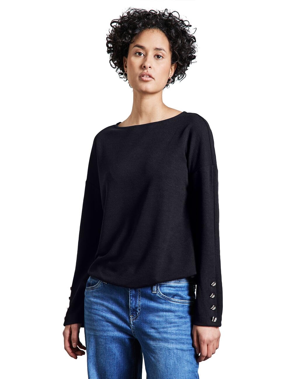 Street One Damen A322791 Shirt mit Knopfdetail (1er Pack)