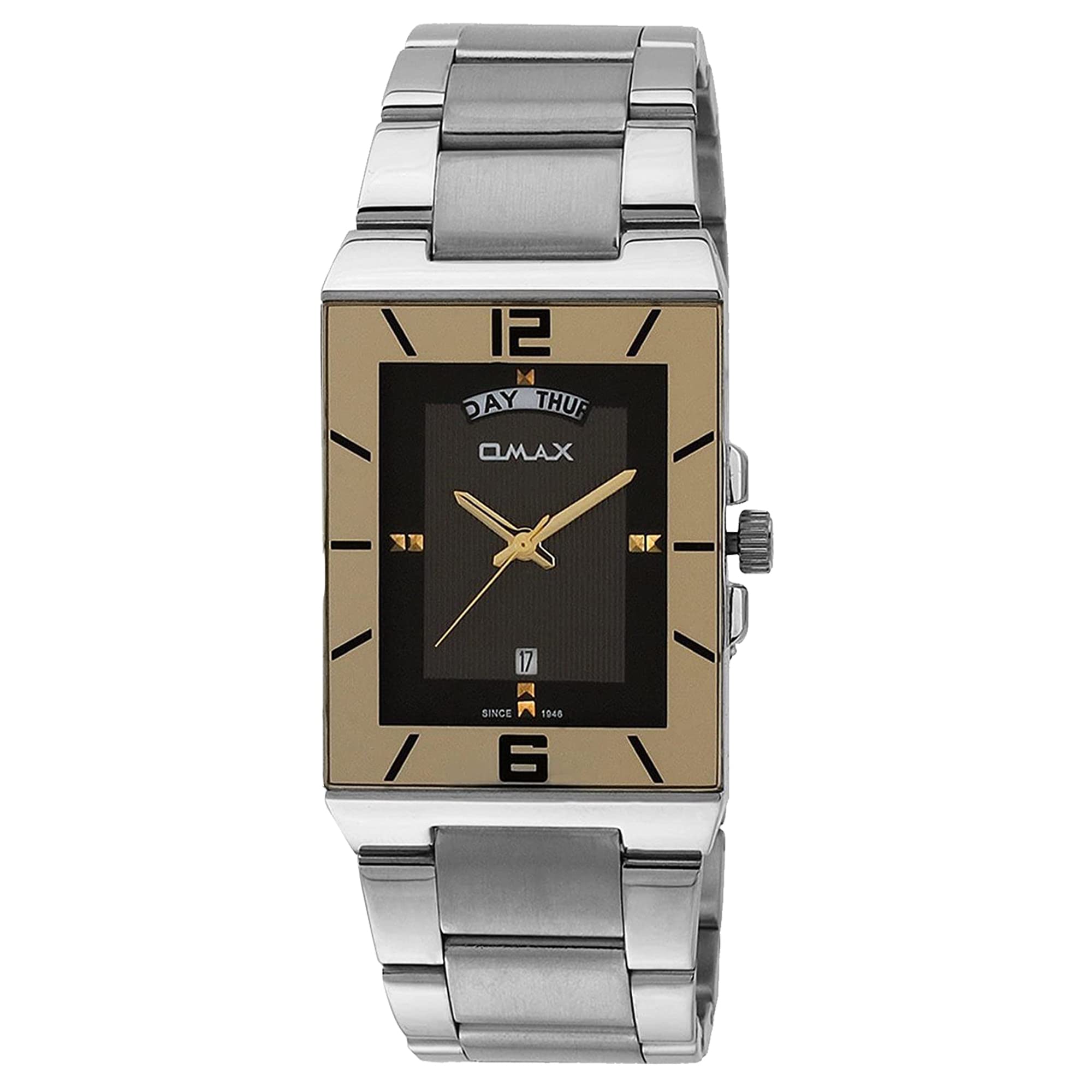 OMAX Analog Black Dial Mens Watch - SS391 (B01N3LR9AF) Amazon Price History, Amazon Price Tracker