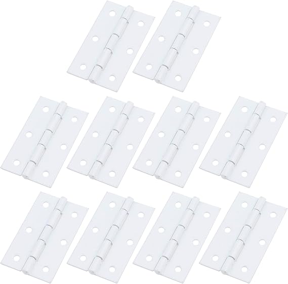 T Tulead White Box Hinges 2.36"x1.41" Iron Door Hinges Furniture Hinges