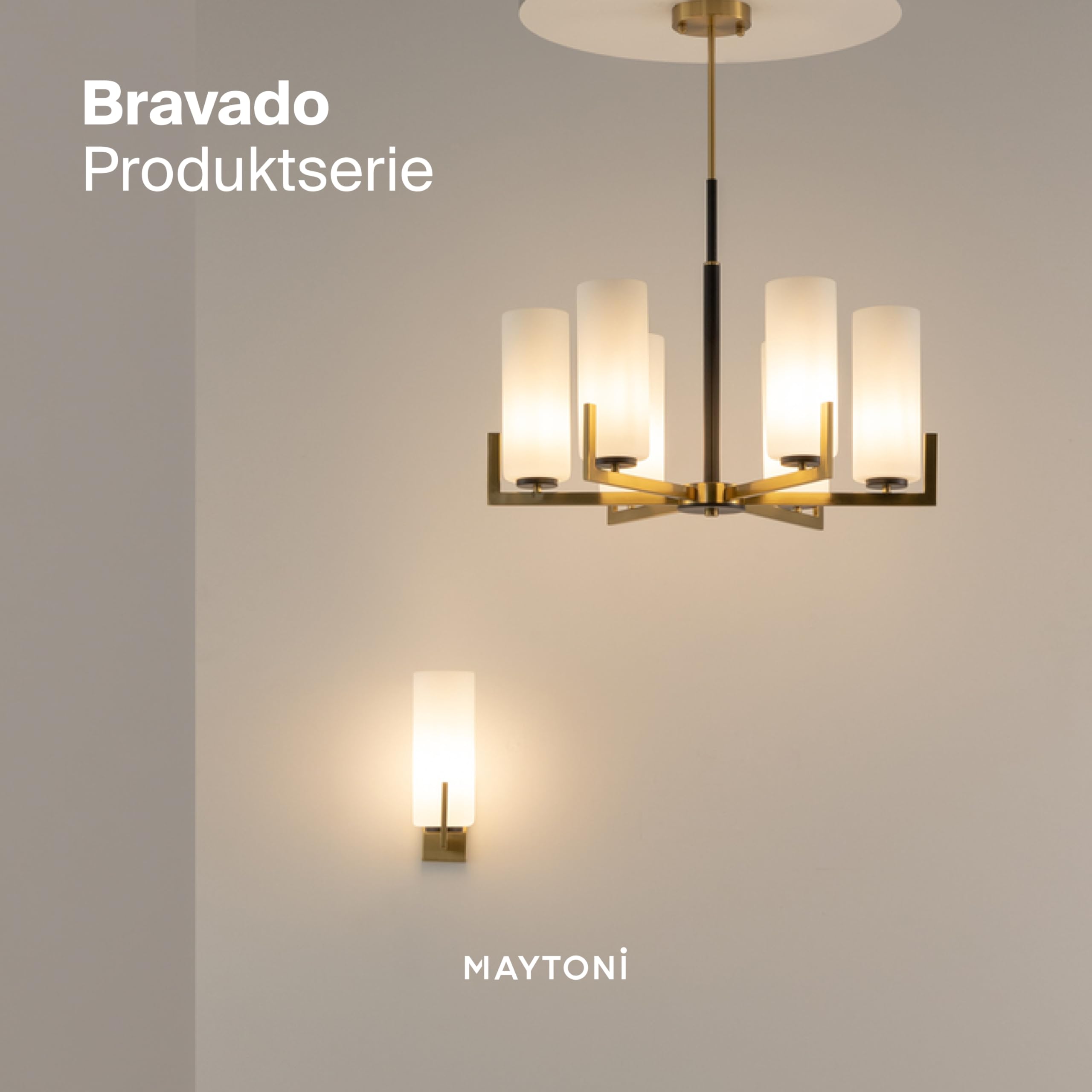 Maytoni Wandlampe BRAVADO | Dekorativ E27 exkl., 40W, Schwarz-Messing