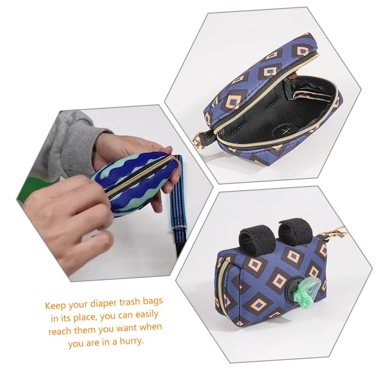 ABOOFAN 6pièces Distributeur De à Couches Pour Organisateur Portable à Accrocher Sur Poussette Motifs Vagues Pour Sorties Et Voyages